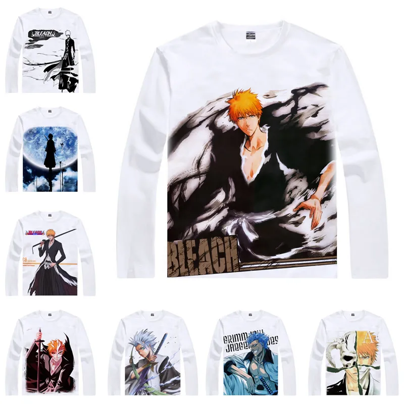 Coolprint аниме рубашка Tite Kubo отбеливающие футболки разных стилей с длинным рукавом