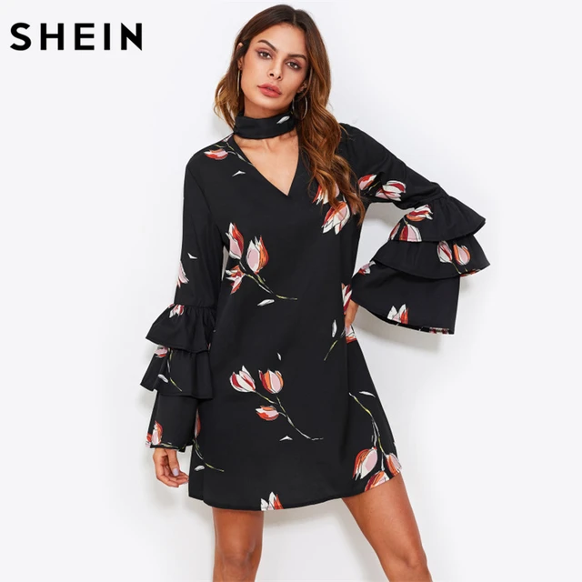 Flare Sleeve Dress