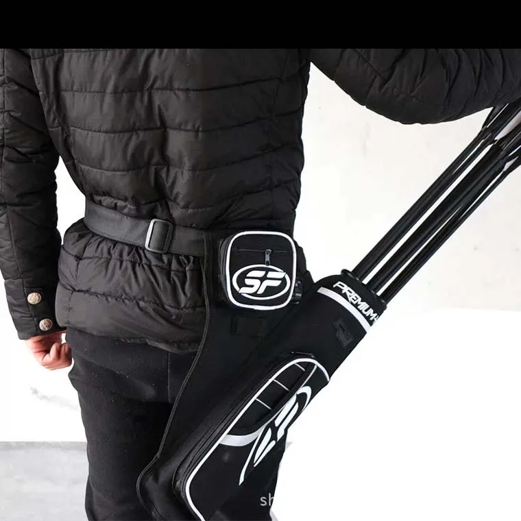 

Archery Arrow Back Quiver Shoulder Bag 3 Tubes Arrow Holder Adjustable Belt Strap Compound Recurve Bow Hunting Outdoor