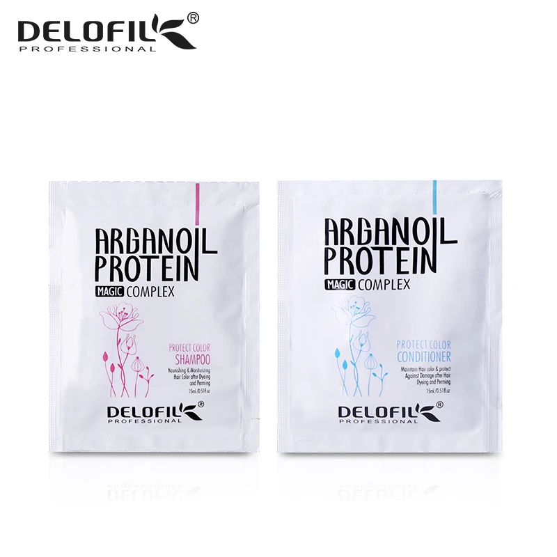 

Delofil 15ml*10pcs Portable Travel Shampoo & Conditioner Set Daily Hair Care Make Hair Smooth Reduce Hair Splitting And Knotting