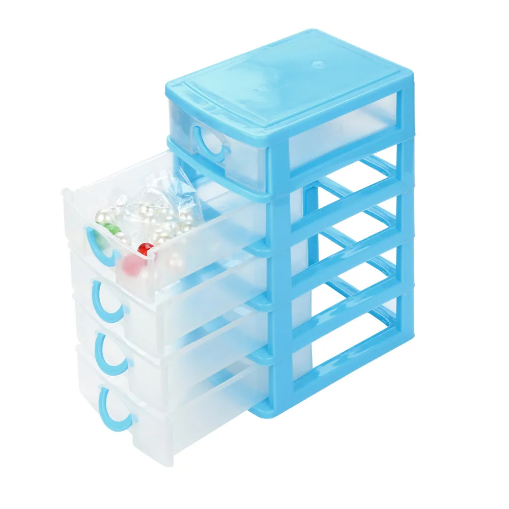 Четыре цвета L/M/S/XL прочная пластиковая мини-тумба с выдвижным ящиком, чехол для мелочей, маленькие предметы для бусин, таблетки, кольца, ювелирный ключ/sw