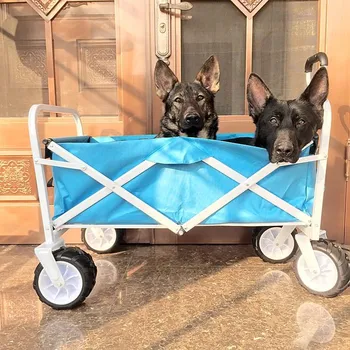 

Pet stroller cat and dog out cart stroller pet outdoor travel luggage storage basket