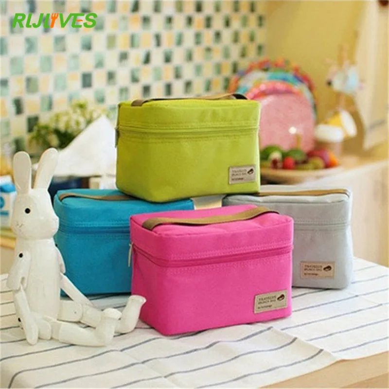 

4 Color Waterproof Cooler Bag Practical Small Portable Ice Bags Lunch Leisure Picnic Packet Bento Box Food Thermal Bag
