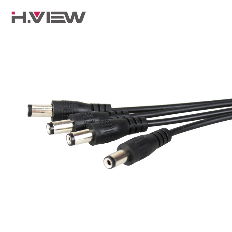  H.View 1 to 4 DC Power Splitter Cable 1 Female to 4 Output Male for CCTV Camera 5.5mm / 2.1mm Surve - 32814644012