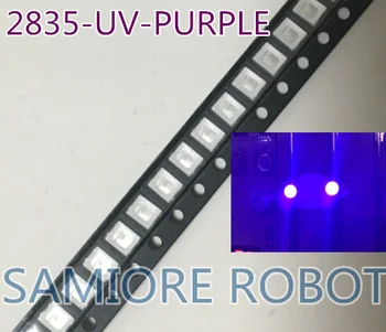 

100pcs Diodes 2835 3528 SMD UV LED Purple Lamp Bead 395 - 410nm Ultraviolet Light-emitting Diodes Ultra Violet SMT LED Bead Lamp
