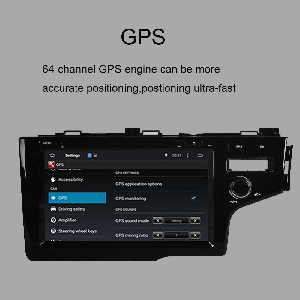 Perfect 4GB Android 9.0 Octa Core Car GPS Navigation For Honda Fit/Jazz Right Hand Driving 2014-2019 Radio Stereo DVD Multimedia Player 3