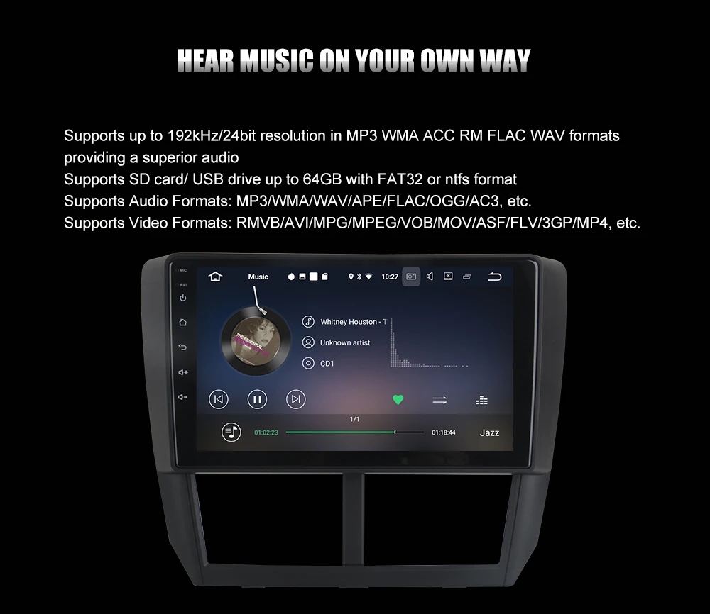 Sale Dasaita Android 8.1 Car DVD GPS for Subaru Forester Multimedia 2008 2009 2010 2011 2012 with 9" IPS Touch Screen Auto Stereo LET 13