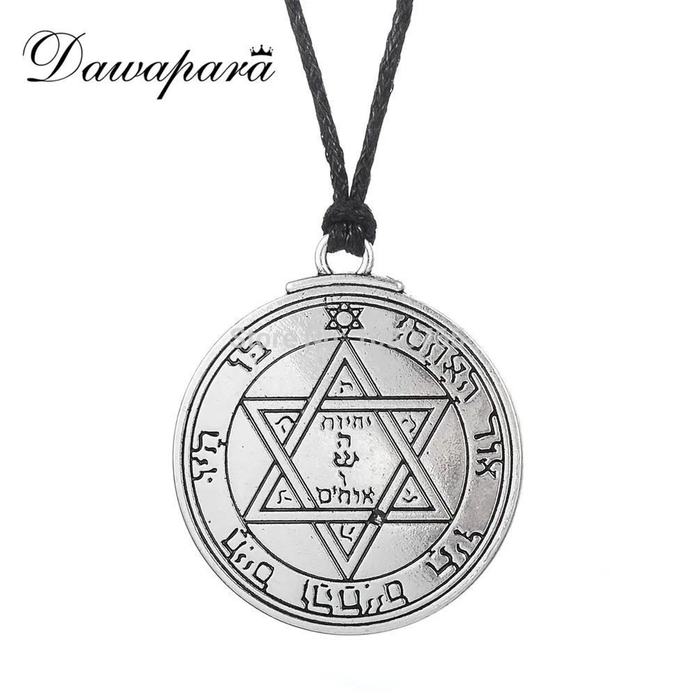 Dawapara klíč Solomon Seal přívěsek Pentacle Marsu Talisman Pagan Wiccan Vintage šperky Goth náhrdelníky přívěsky