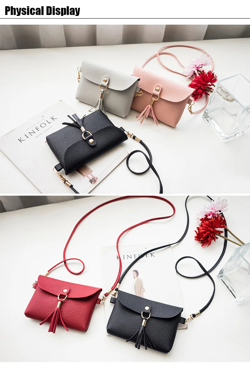 2019 Tassel Bags For Women Girls New Casual Fashion Female Bag Magnetic Buckle Ladies Shoulder Bag Mobile Phone Purse Mini Bolso (18)