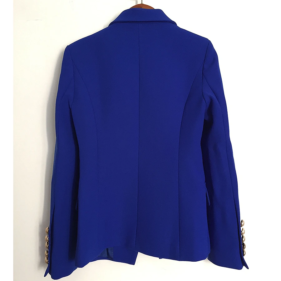 Cheap HIGH QUALITY Newest 2019 Baroque Designer Blazer Women s Metal Lion Buttons Double Breasted Blazer Jacket Size S XXXL