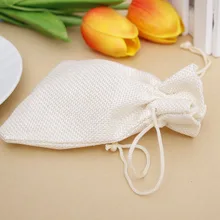 1Pc Shopping Bag Cotton Linen Storage Package Bags Drawstring Bag Small Coin Purse Travel Women Cloth Bag Gift Pouch