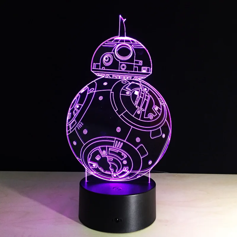  Creative Gifts Star Wars Lamp 3D Night Light Robot USB Led Table Desk Remote Control as Home Decor 