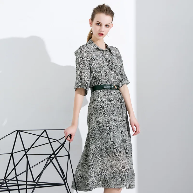 Лето 2018 Новое поступление европейских и американских женщин fashion100 % шелк
