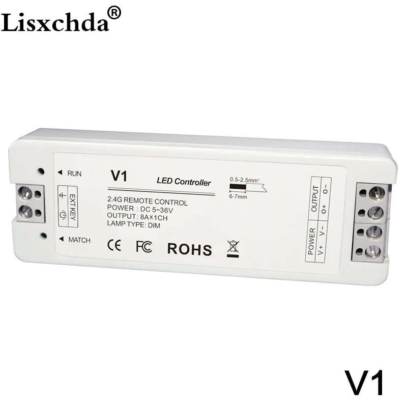 DC5V 36V Беспроводной 2.4 г rf сенсорный LED диммер контроллер для 5050 3528 одноцветные