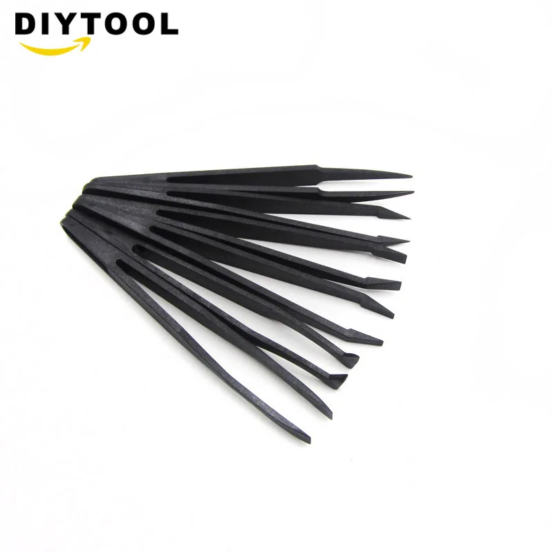 

6pcs Anti-static Carbon fiber Electronic Tweezers Kit ESD Plastic Forceps PCB Repair Hand Tools Set
