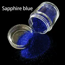 10 г/бутылка сапфировый синий 0,2 мм Стразы для маникюра Инструменты для украшения ногтей Блестящий лак для ногтей порошок пыль