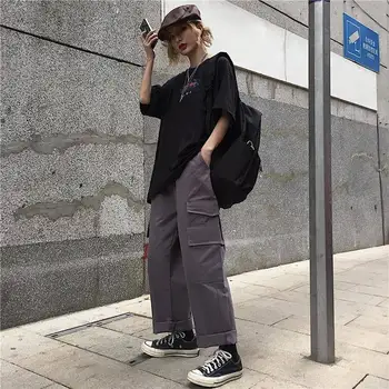 

Fashion Female Hip Hop Pants High Waist Loose Harem Pants Women Loose Pants Hip Hop Casual Trouser 2019 Cool Pants For Girls