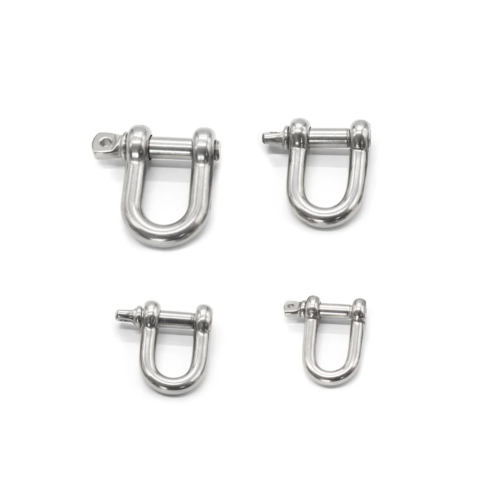 

304 Stainless Steel D Dee Shape Shackle Hardware Ringing Screw Chain Pin