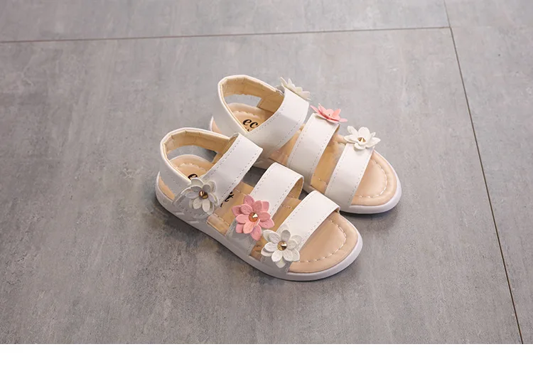 Children's Shoes Summer Style Children Sandals Girls Princess Beautiful Flower Shoes Kids Flat Sandals Baby Girl Gladiator Soft children's shoes for high arches