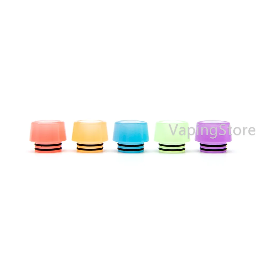 

Wide Bore 810 Drip Tip Luminous Resin Delrin Epoxy Mouthpiece Mushroom Hairstyle