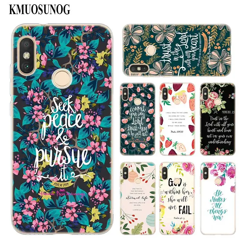 

Transparent Soft Silicone Phone Case Bible Philippians Jesus Christ Christian Verse for Xiaomi A1 A2 8 F1 Redmi S2 Note 4X 5 6 5