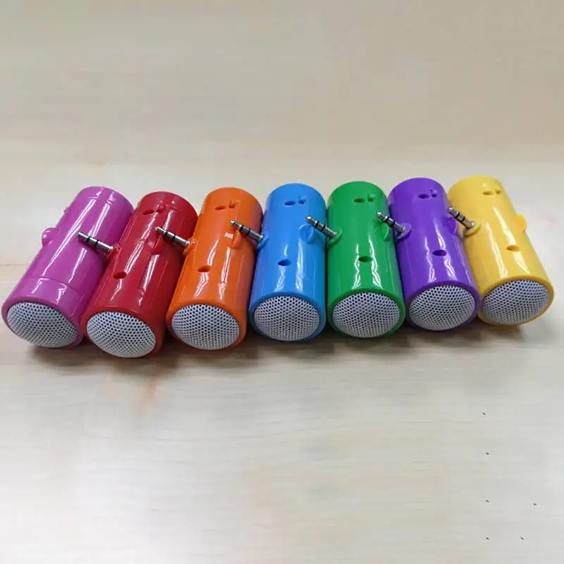 Мини цилиндрический маленький динамик красочный 3,5 мм Джек динамик для мобильных телефонов для Iphone samsung huawei для телефона Ipad планшет