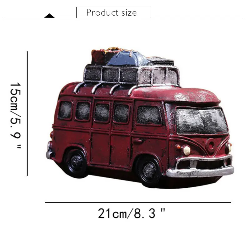Винтажный автобус Копилка орнамент банк стол ремесла автомобиль Копилка фигурка Ретро деньги декоративная коробочка аксессуары подарки на день рождения