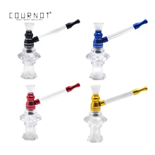 COURNOT кальян стеклянный кальян курительная водопровод 118 мм Металлические Трубы с длинной стеклянной ручкой металлическая горловина фильтр