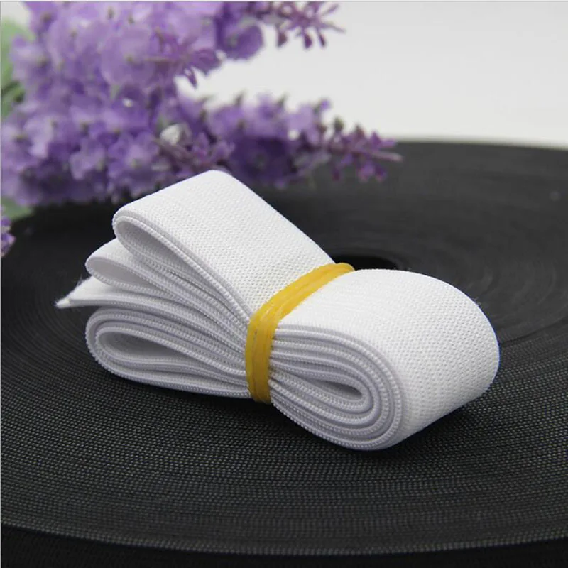 Хорошие черные или белые эластичные ленты шириной от 15 мм до 60 мм плетеные эластичные ленты резинки аксессуары для одежды 1 лот = 3 ярдов