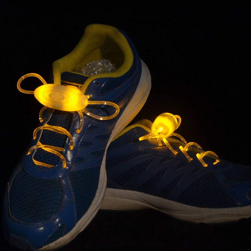Excellent 1 pair Shoelace LED lights Sport Shoe Laces Flash Light, Party Skating Signal LED running lights Glow Shoelaces flashlight Shoe 1