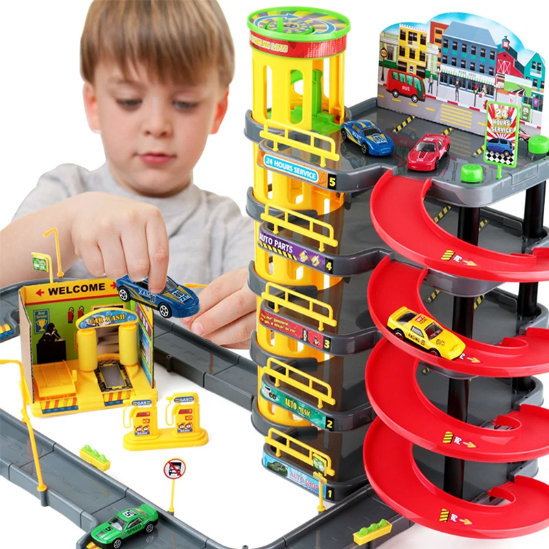 akitoo 3D DIY multi layer 4/5 layers large assembled railcar parking