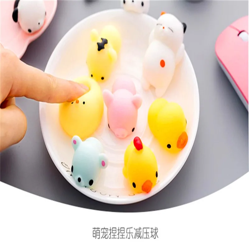 Мини Изменение цвета Сжимаемый милый кот 4PS антистрессовый мяч Mochi Rising Abreact мягкая