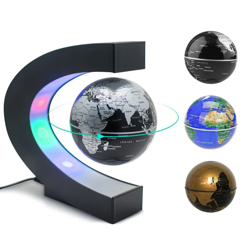 Levitation Anti Gravity Globe LED Night Light Bedside Table Lamp for Kids Gift teaching resources World Map High Tech LED Night