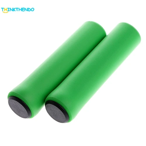 Аксессуары для велосипеда 1 пара силиконовых Противоскользящих ручек для горного велосипеда MTB - Цвет: Зеленый
