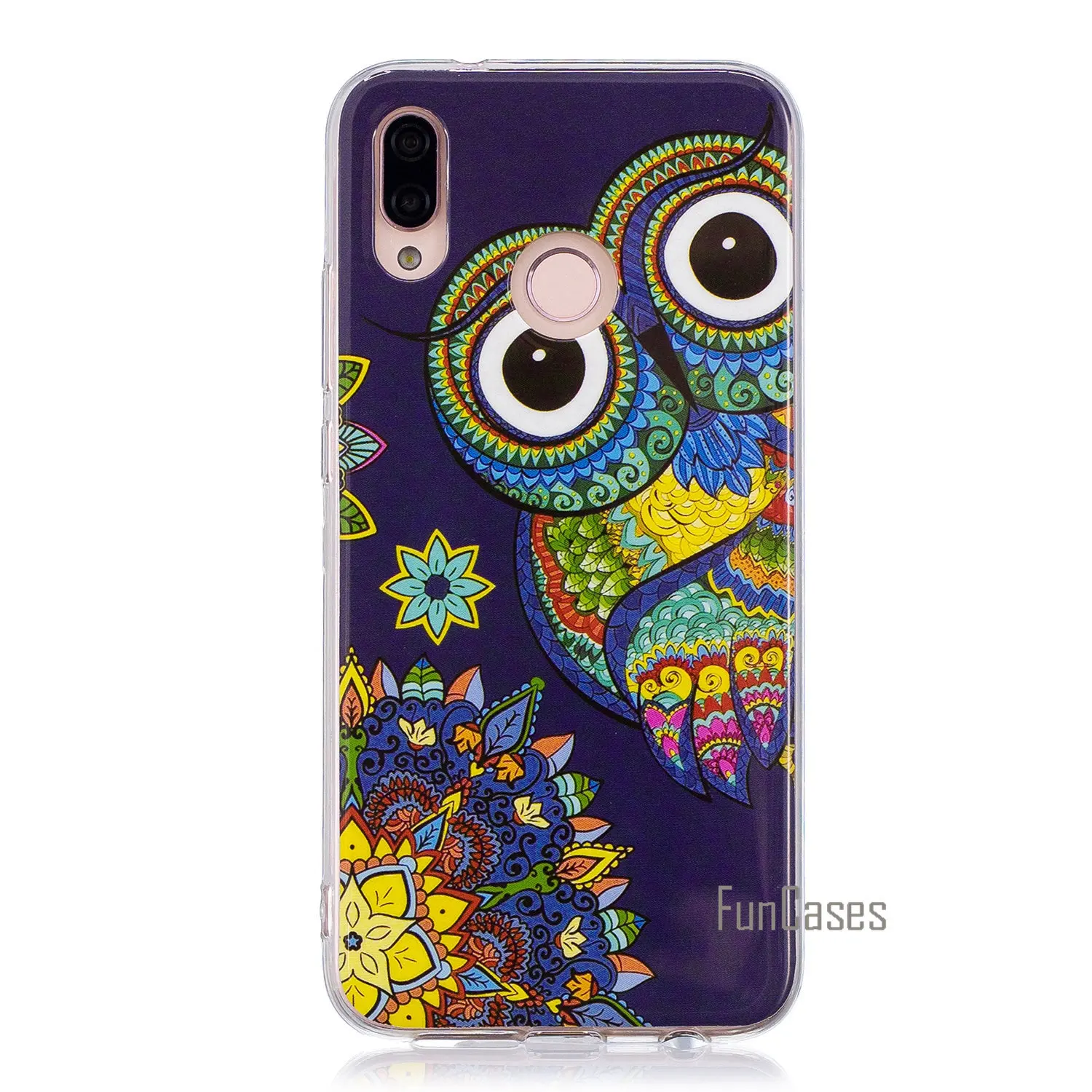 Чехол для телефона huawei P20 Lite мягкий светящийся чехол из искусственной кожи с
