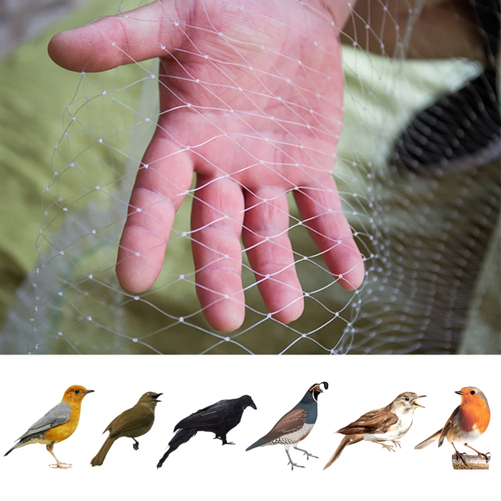 

New 4*10M Nylon Bird Preventing Netting Anti Bird Net Crop Fruit Pond Protection Mesh Greenhouse Garden Vegetable Pest Control