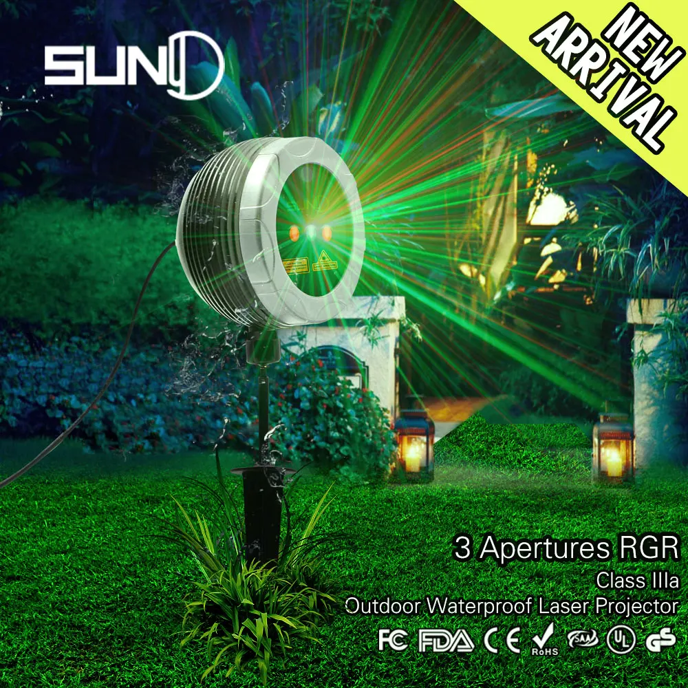 

SUNY 3 Apertures Double Red & Green Star Dots Meteor for Garden Yard Tree Pool Family Event Waterproof IP65 OBG-H100RGR-S