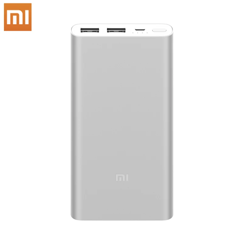 Xiao mi mi power Bank 2 18 Вт 10000 мАч Быстрая зарядка Dual-USB Alu mi nium power bank быстрое зарядное устройство Портативный внешний аккумулятор