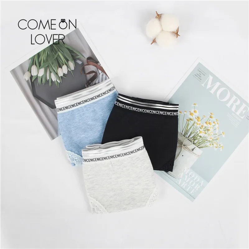 Comeonlover High Quality Cotton Women Underwear Lace Trim Mid Waist Seamless Soft Sexy Panties Cuecas Feminina Briefs PI5176 Comeonlover High Quality Cotton Women Underwear Lace Trim Mid Waist Seamless Soft Sexy Panties Cuecas Feminina Briefs PI5176