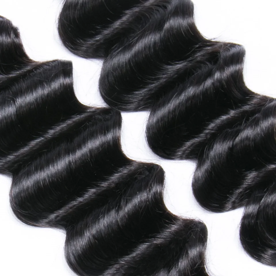 Chloe волосы 3 шт. в партии перуанские свободные глубокие человеческие волосы пучки натуральные черные цветные волосы для наращивания