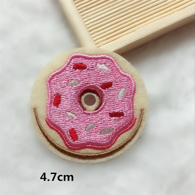 

Donut Hamburger Sew Machine Embroidered Patches for Clothes Iron on Applique Cartoon Sticker Clothes Badges Cheap DIY Patches
