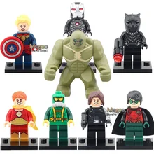 10 лотов SY621 s американская Civil War Капитан Америка Халк зима Solider Супер Герои строительные блоки игрушки