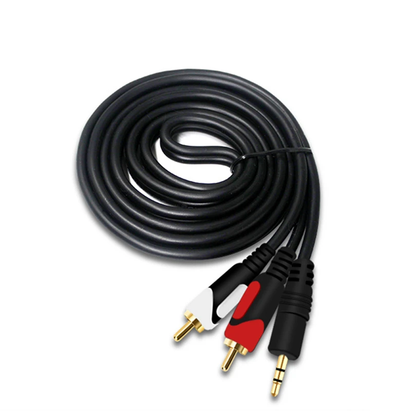 Rankman Gold Plated 3.5mm Jack to 2RCA AUX RCA Audio Cable for PC Laptop MP3 DVD TV 