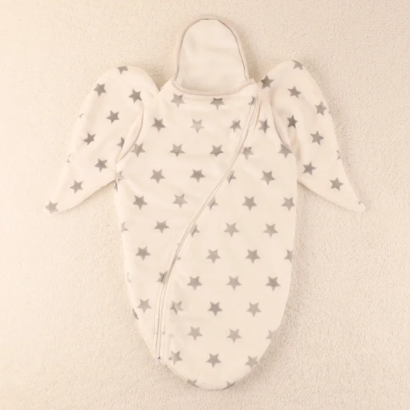Спальный комплект для младенца с крылышком для новорожденных, пеленальный конверт для маленьких мальчиков и девочек 0-6 месяцев, для малышей на лето