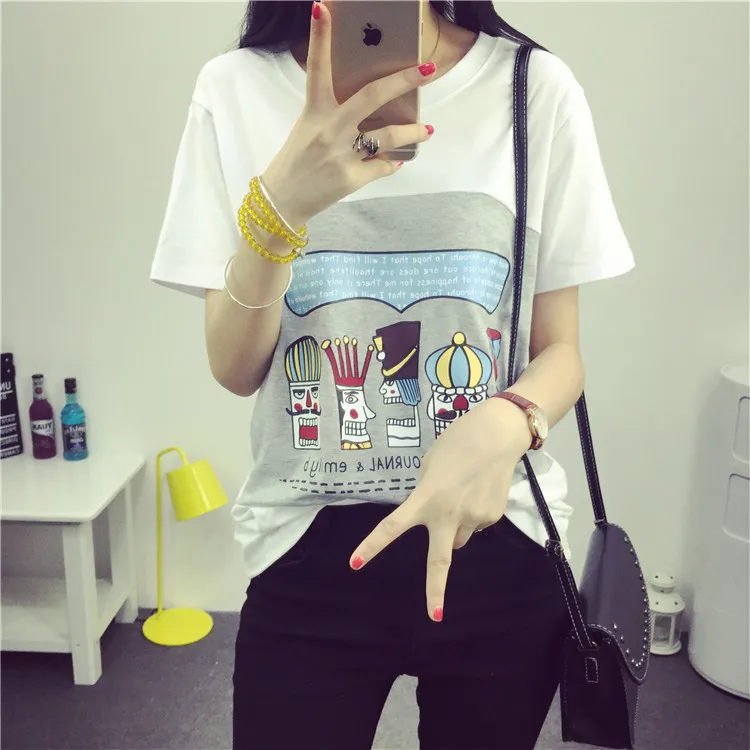 6012# Cartoon Printed Cotton Maternity Nursing T-shirt Summer Breastfeeding T Shirt Clothes for Pregnant Women Pregnancy Tops