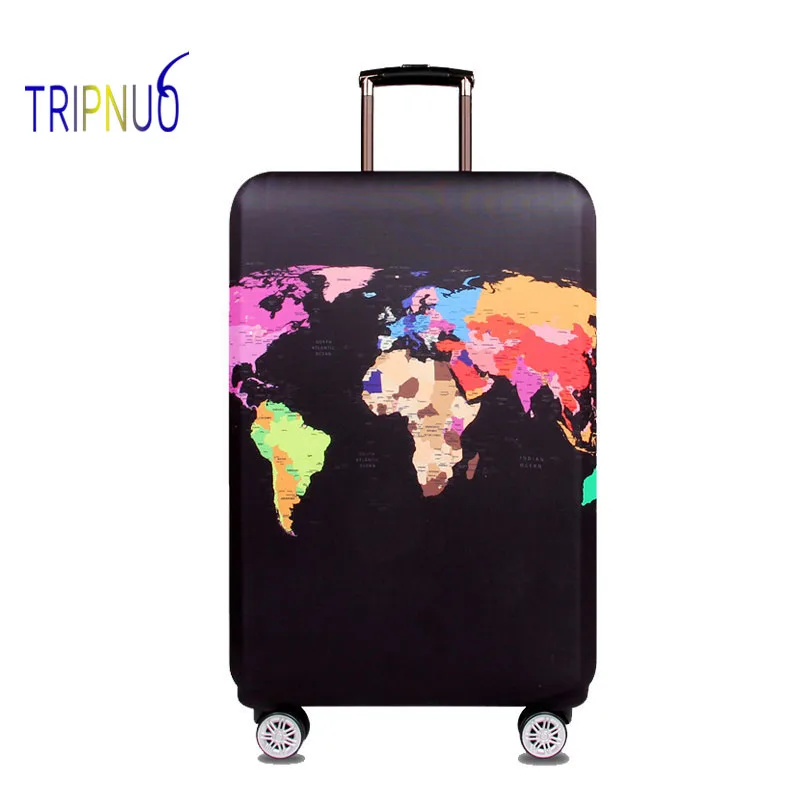 TRIPNUO эластичная ткань с картой мира Чемодан защитная крышка Suitable18 32 дюйма тележка