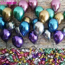 100 pçs 12 polegada 2.8g metálico grosso pérola cromo látex balões feliz aniversário decorações de festa crianças casamento hélio ar ballon