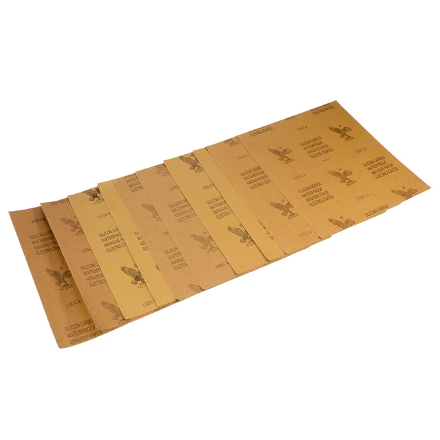 1 sheets grit 120 150 180 220 240 sandpaper sand paper waterproof sandpaper sheet size