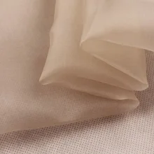 Howmay чистая шелковая ткань, органза 6 момме 140 см 4" Телесный 2# сплошной цвет для украшения костюма