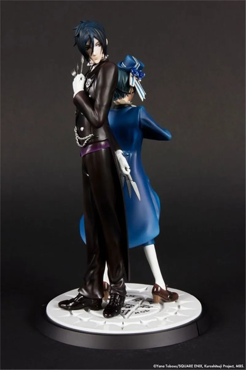 

[PCMOS] 2017 Japanese Hot Anime Black Butler 2pcs Ciel Phantomhive Sebastian Michaelis Anime Figure Set NO Box Decoration 5281
